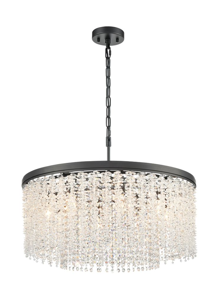Franklite Coral 8lt Pendant in matt black Coral part no - FL2502-8