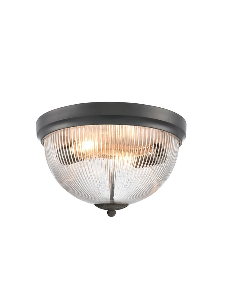 Franklite Cupola Matt Black 300mm Flush Ceiling Fitting Cupola part no - CF5839