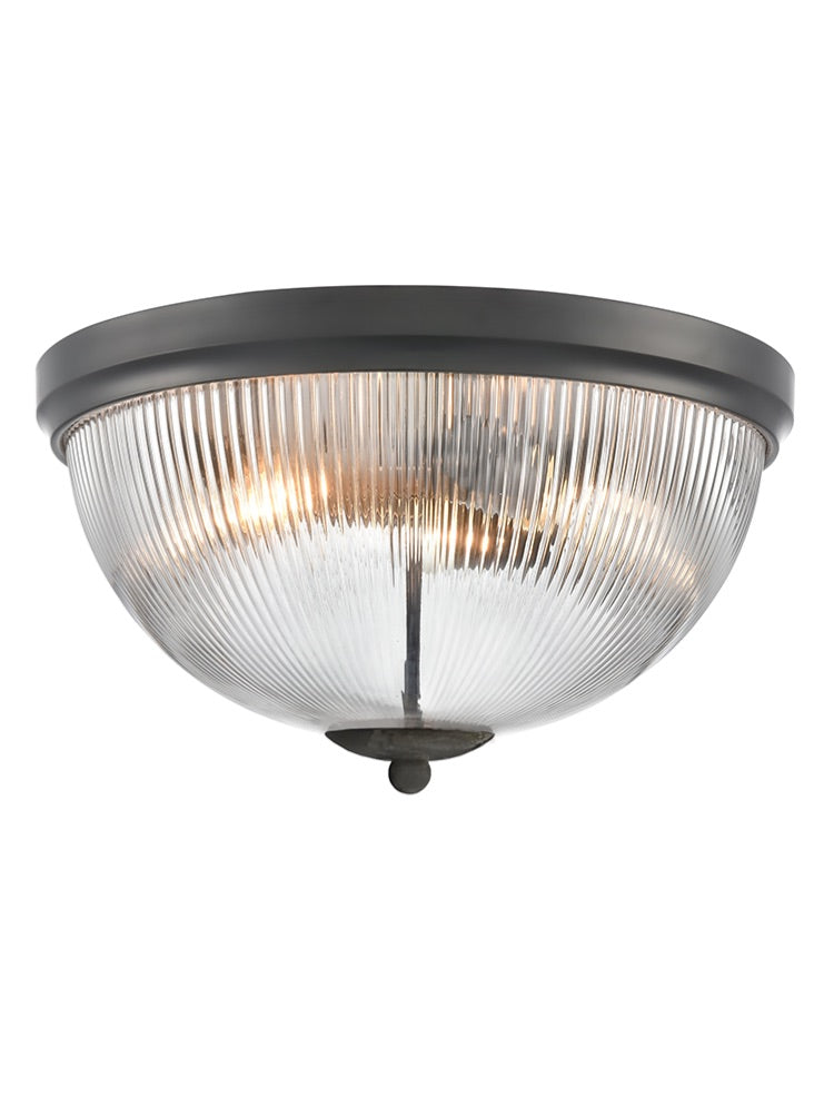 Franklite Cupola Matt Black 380mm Flush Ceiling Fitting Cupola part no - CF5840