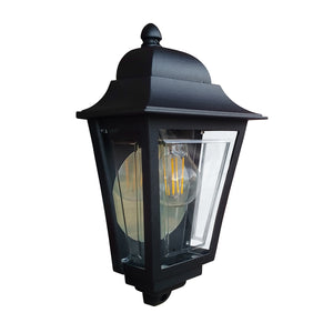 Elstead Lighting Deco Lane 1lt Half Wall Lantern DECO-LANE7-BLACK
