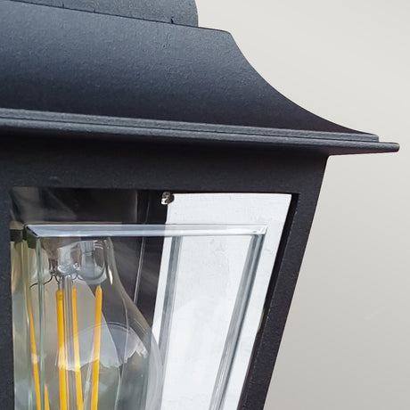 Elstead Lighting Deco Lane 1lt Half Wall Lantern DECO-LANE7-BLACK