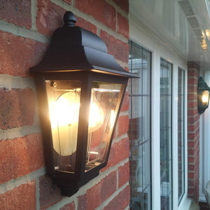 Elstead Lighting Deco Lane 1lt Half Wall Lantern DECO-LANE7-BLACK
