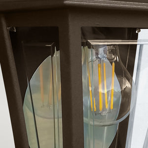 Elstead Lighting Deco Lane 1lt Half Wall Lantern DECO-LANE7-BRONZE