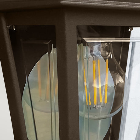 Elstead Lighting Deco Lane 1lt Half Wall Lantern DECO-LANE7-BRONZE