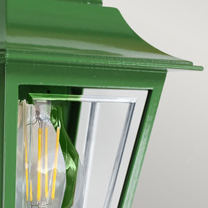 Elstead Lighting Deco Lane 1lt Half Wall Lantern DECO-LANE7-GREEN