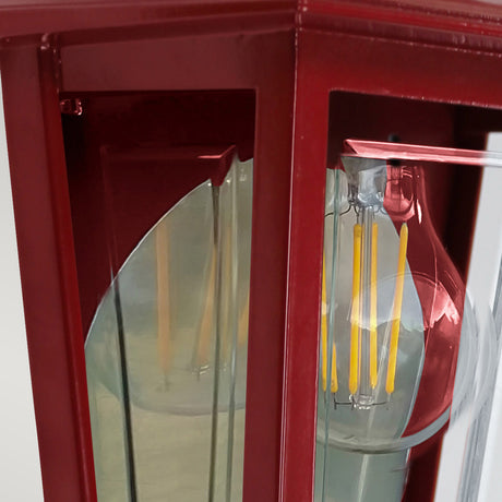 Elstead Lighting Deco Lane 1lt Half Wall Lantern DECO-LANE7-RED