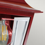 Elstead Lighting Deco Lane 1lt Half Wall Lantern DECO-LANE7-RED