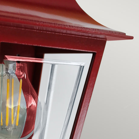 Elstead Lighting Deco Lane 1lt Half Wall Lantern DECO-LANE7-RED