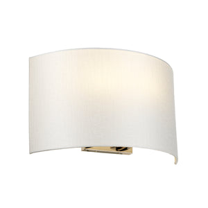 Designer's Lightbox Cooper Large Curved Wall Light with Polished Chrome Back Plate DL-COOPER-L-IV-PC