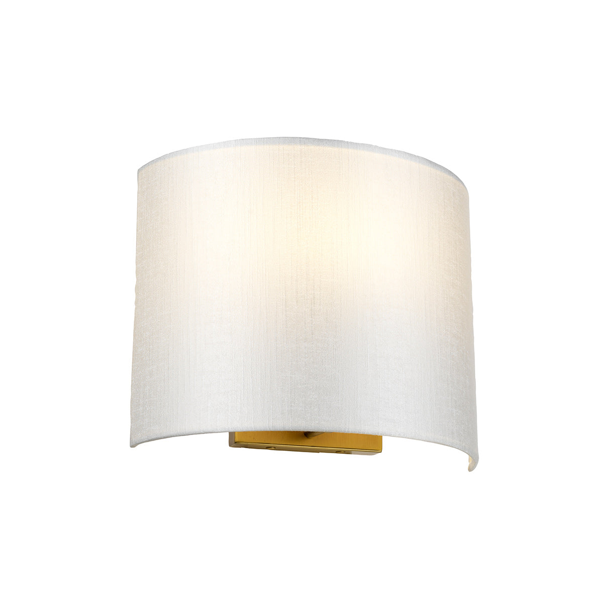 Designer's Lightbox Cooper Medium Curved Wall Light with Aged Brass Back Plate DL-COOPER-M-IV-AB