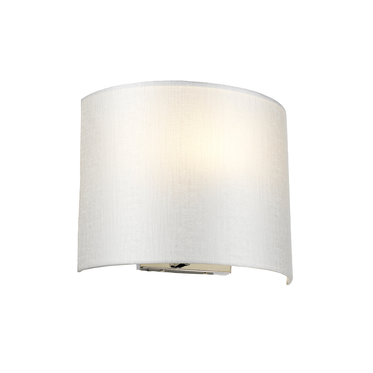 Designer's Lightbox Cooper Medium Curved Wall Light with Polished Chrome Back Plate DL-COOPER-M-IV-PC