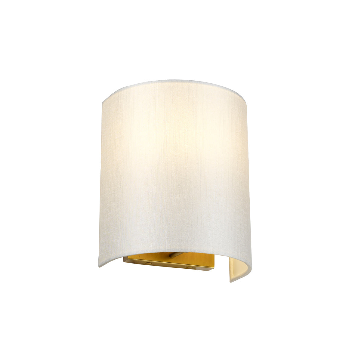 Designer's Lightbox Cooper Small Curved Wall Light with Aged Brass Back Plate DL-COOPER-S-IV-AB