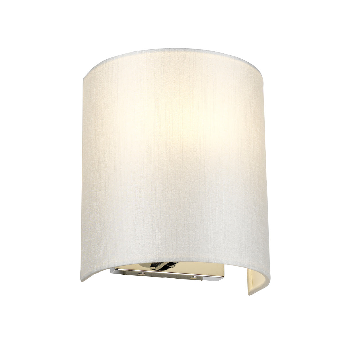 Designer's Lightbox Cooper Small Curved Wall Light with Polished Chrome Back Plate DL-COOPER-S-IV-PC