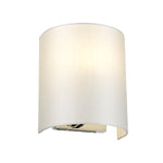 Designer's Lightbox Cooper Small Curved Wall Light with Polished Chrome Back Plate DL-COOPER-S-IV-PC
