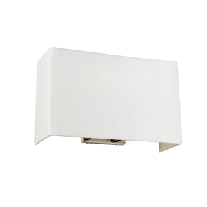 Designer's Lightbox Riley Large Rectangular Wall Light with Polished Chrome Back Plate DL-RILEY-L-IV-PC