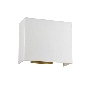 Designer's Lightbox Riley Medium Rectangular Wall Light with Aged Brass Back Plate DL-RILEY-M-IV-AB