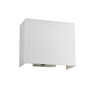 Designer's Lightbox Riley Medium Rectangular Wall Light with Polished Chrome Back Plate DL-RILEY-M-IV-PC