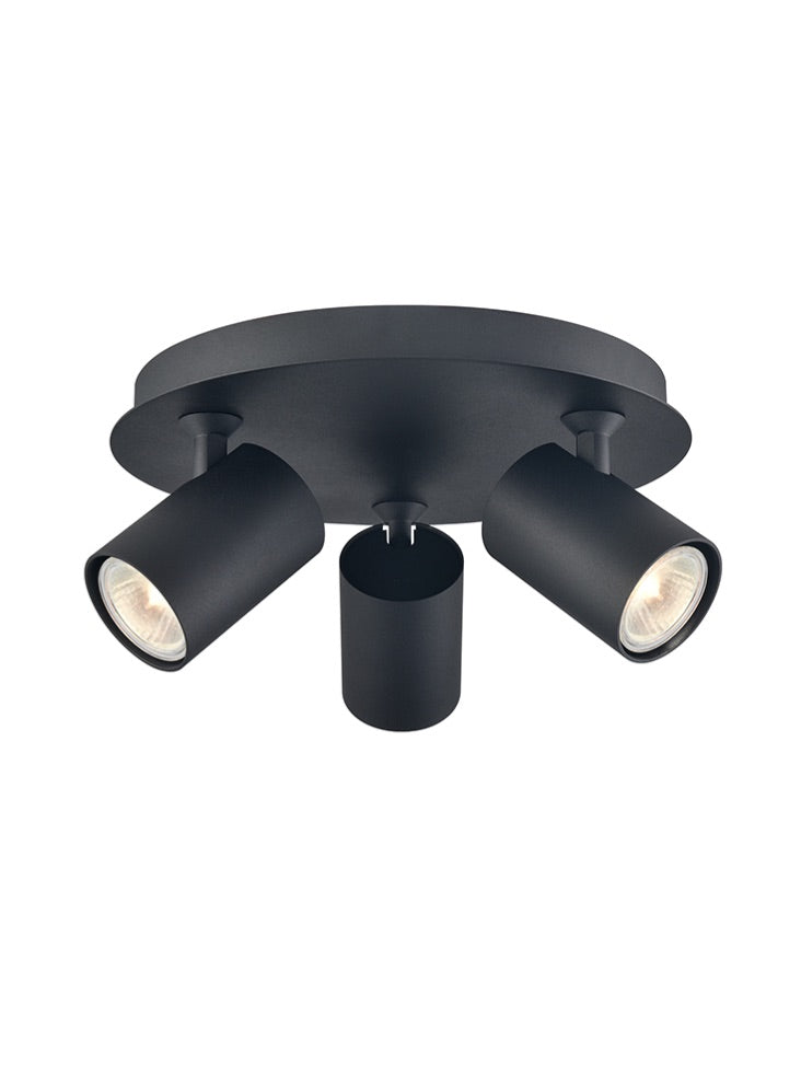 Franklite Duet 3lt spotlight in matt black Duet part no - SPOT9163