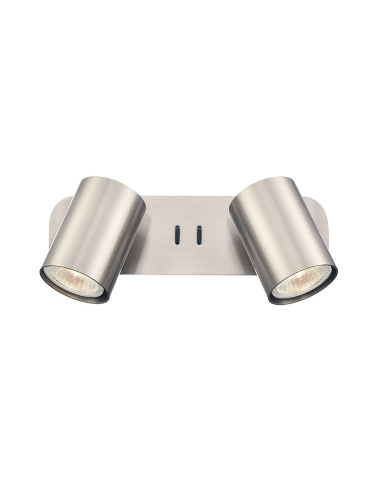 Franklite Duet 2lt spotlight in satin nickel Duet part no - SPOT9172