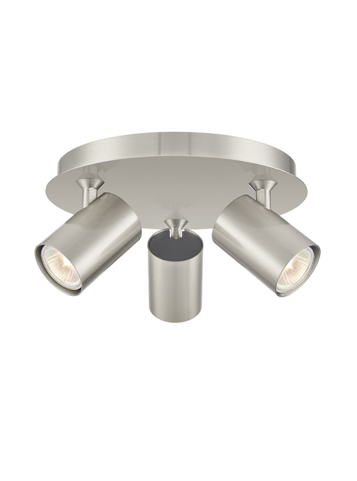 Franklite Duet 3lt spotlight in satin nickel Duet part no - SPOT9173