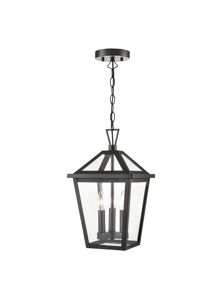 Franklite Dusk 3lt Exterior Pendant in Matt Black Dusk part no - EXT6651
