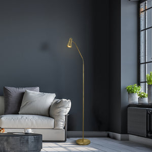 Searchlight Electric Jolly Floor Lamp - Antique Brass Metal 1007AB