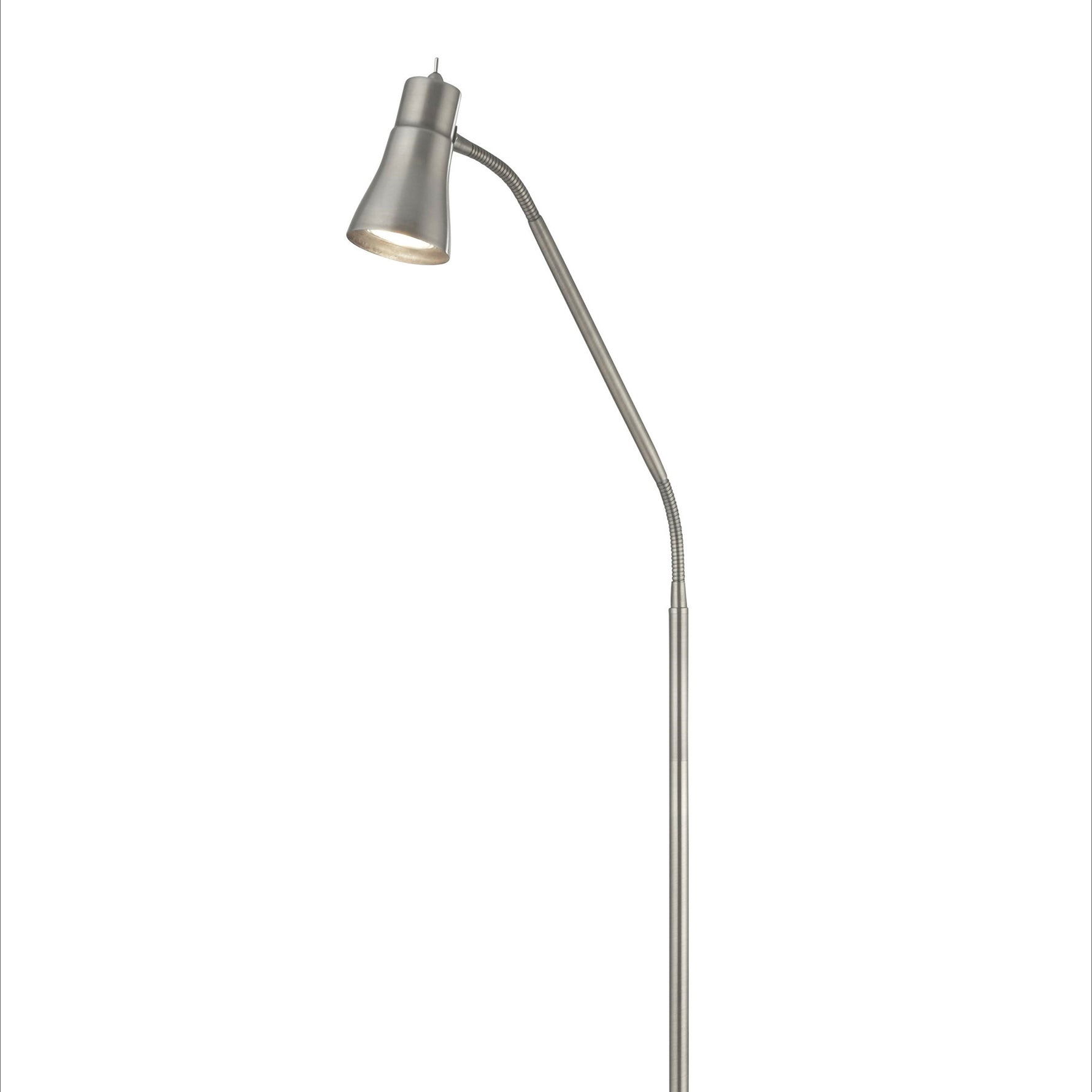 Searchlight Electric Jolly Floor Lamp - Satin Silver Metal 1007SS