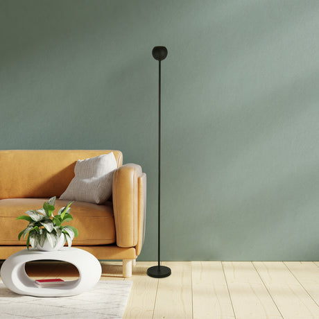 Searchlight Electric Eindhoven Floor Lamp - Sand Black Metal 1014BK