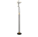 Gio Floor Lamp - Black & Satin Brass Metal