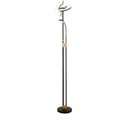 Gio Floor Lamp - Black & Satin Brass Metal