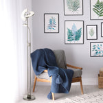 Searchlight Electric Gio Floor Lamp - Satin Nickel & Chrome Metal 1024SNCC