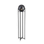 Amsterdam Floor Lamp  - Black Metal & Smoked Glass