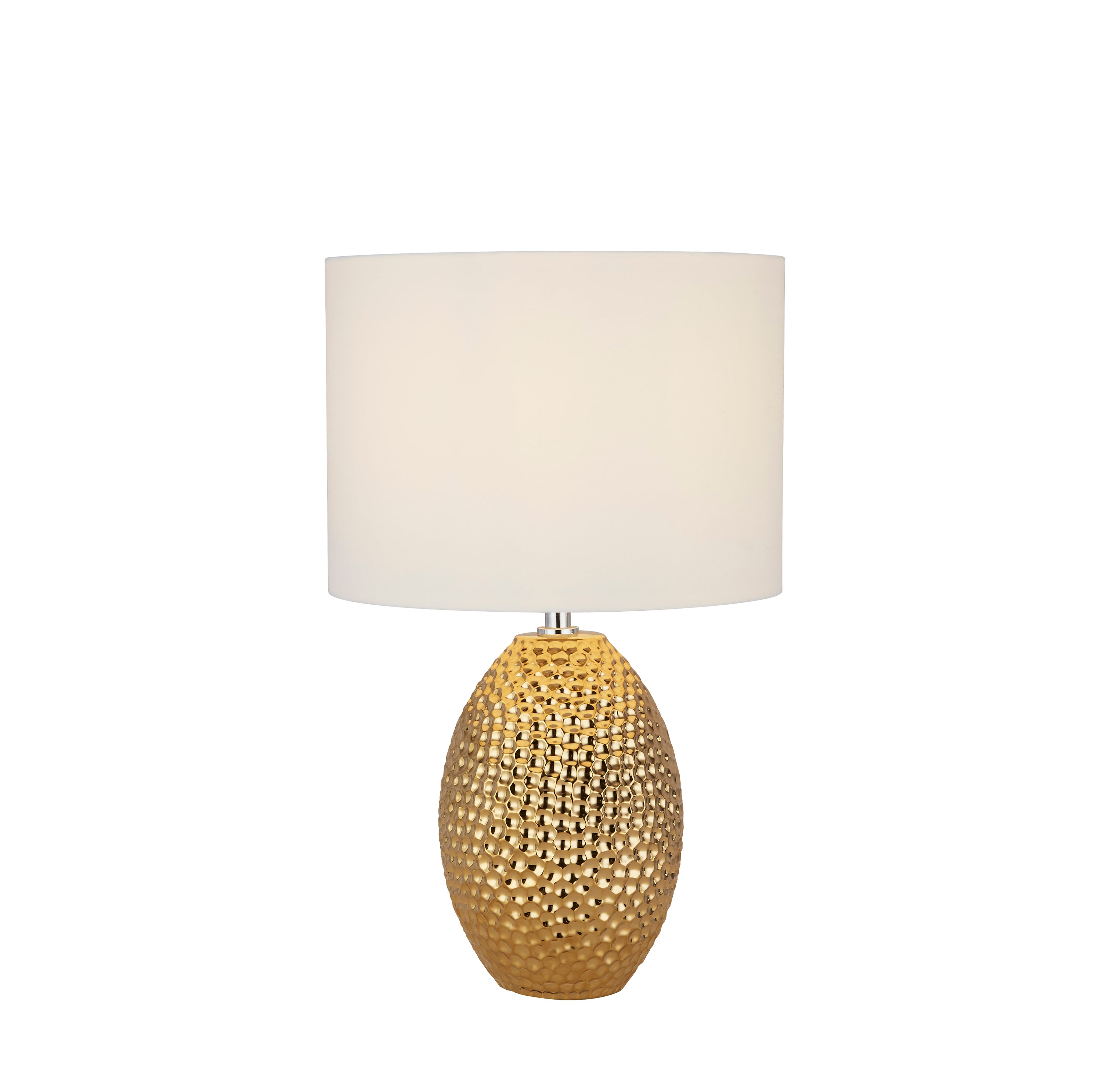 Nadine Table Lamp - Gold Ceramic & Cream Fabric Shade