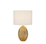Nadine Table Lamp - Gold Ceramic & Cream Fabric Shade