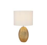 Nadine Table Lamp - Gold Ceramic & Cream Fabric Shade