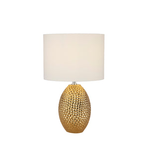 Nadine Table Lamp - Gold Ceramic & Cream Fabric Shade