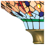 Searchlight Electric Dragonfly Floor Lamp - Antique Brass & Stained Glass 1285