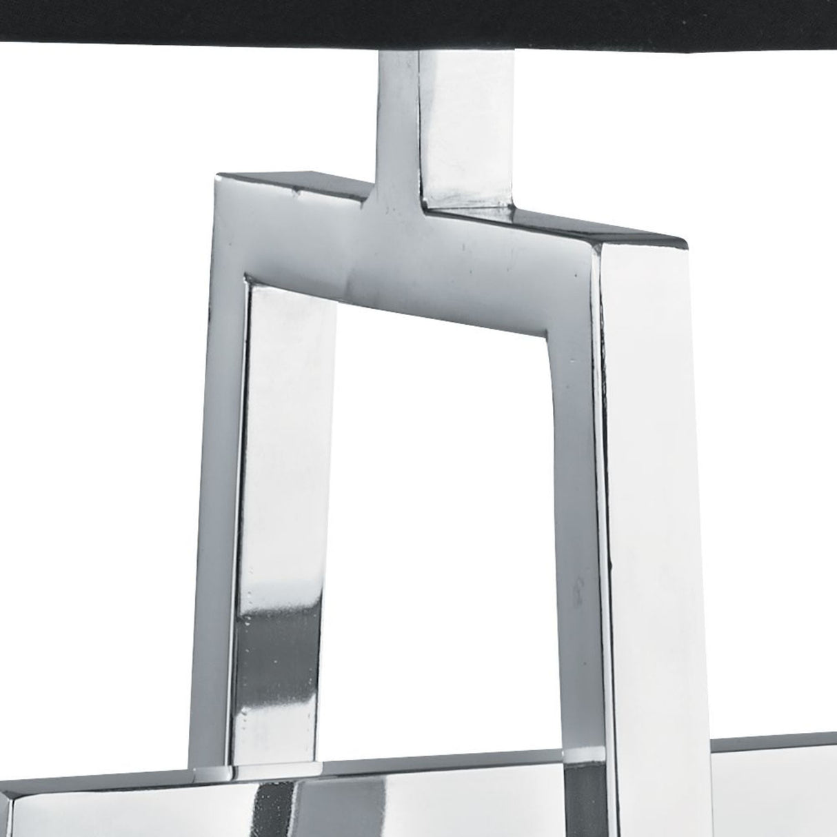 Searchlight Electric York Table Lamp - Chrome Base & Black Tapered Shade 1533CC-1