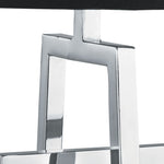 Searchlight Electric York Table Lamp - Chrome Base & Black Tapered Shade 1533CC-1