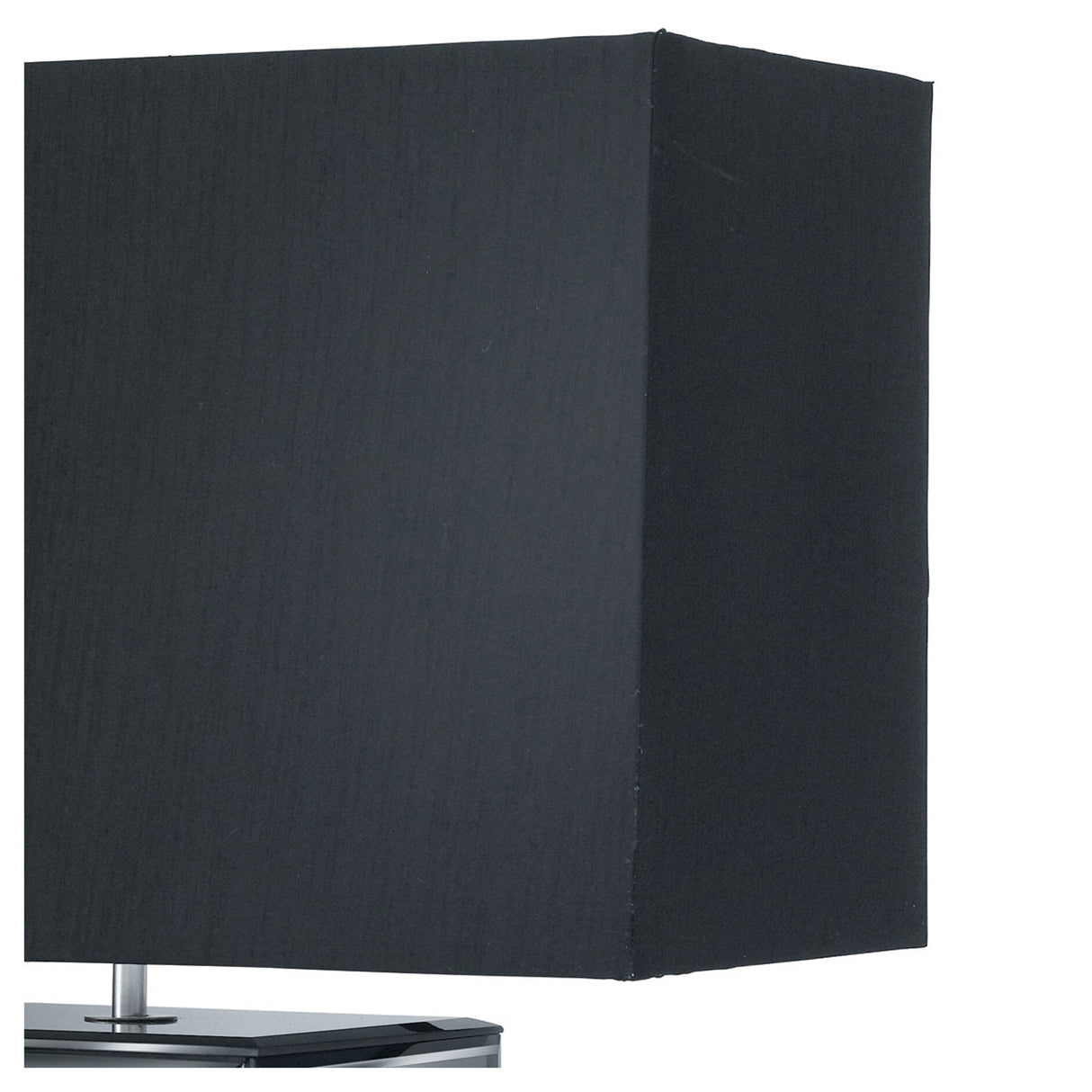 Searchlight Electric Mirror Table Lamp - Smoked Mirrored Glass & Black Faux Silk 1610BK