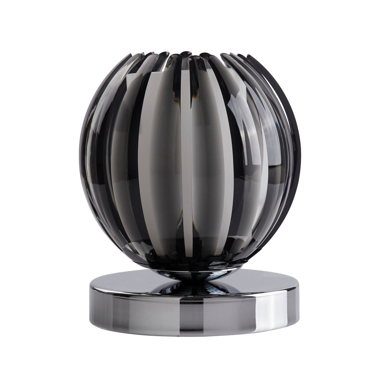 Searchlight Electric Claw Touch Table Lamp-Chrome, Smoked Acrylic & Frosted Glass 1811SM