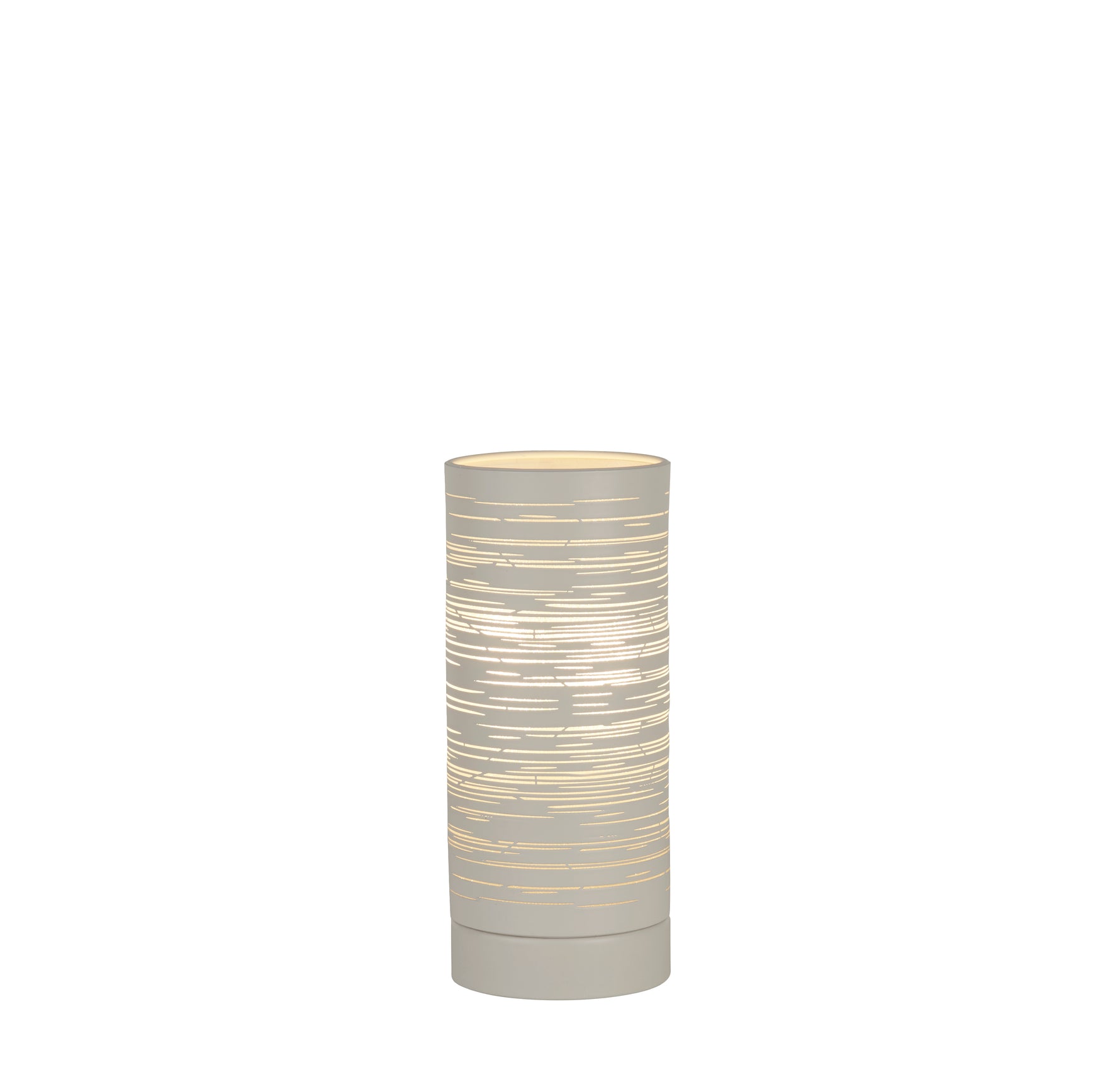 Savvy Table Lamp - Scratched White Metal