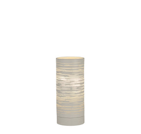 Savvy Table Lamp - Scratched White Metal