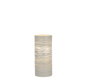 Savvy Table Lamp - Scratched White Metal