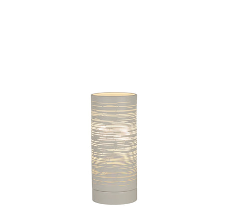 Savvy Table Lamp - Scratched White Metal