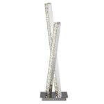 Searchlight Electric Clover 2Lt Table Lamp - Chrome Metal & Clear Crystal 2111CC