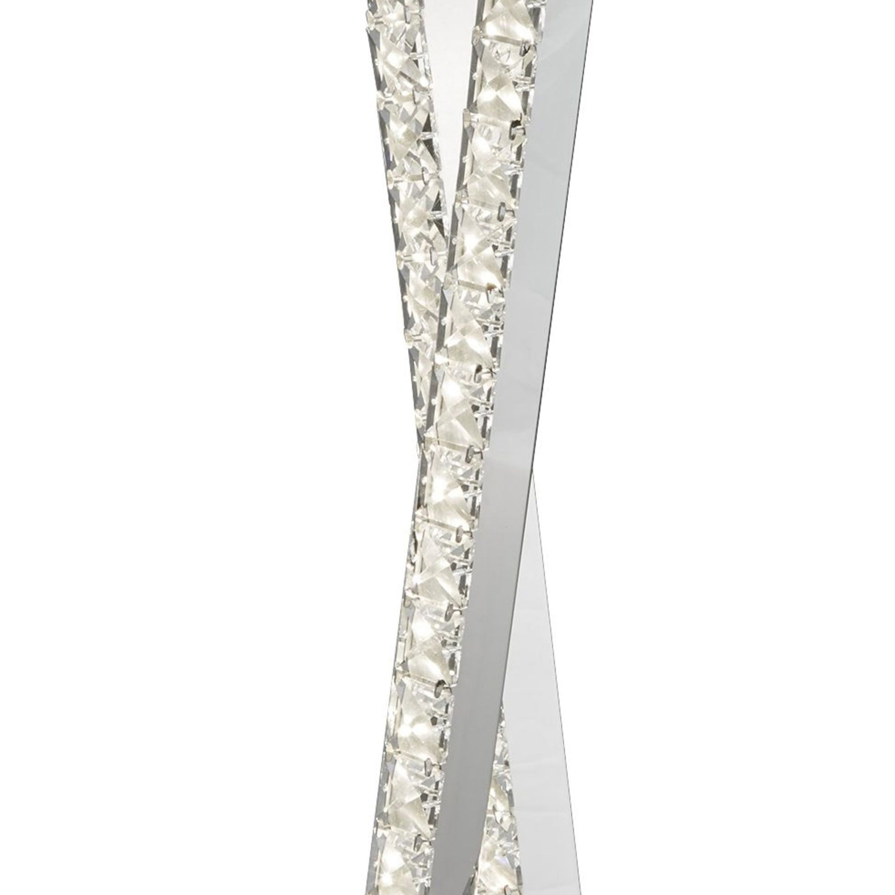 Searchlight Electric Clover 2Lt Table Lamp - Chrome Metal & Clear Crystal 2111CC