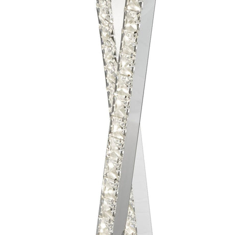 Searchlight Electric Clover 2Lt Table Lamp - Chrome Metal & Clear Crystal 2111CC