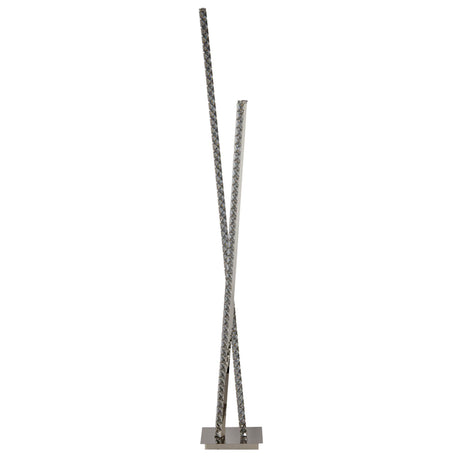 Searchlight Electric Clover  Floor Lamp - Chrome Metal & Clear Crystal 2112CC