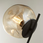 Searchlight Electric Punch Table Lamp - Black Metal & Champagne Punched Glass 22121-1BK